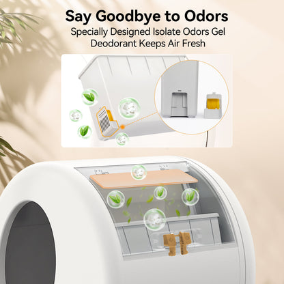 Revolutionary Self-Cleaning Cat Litter Box with APP Control, Safety Sensors, and Odor Isolation for Ultimate Pet Care