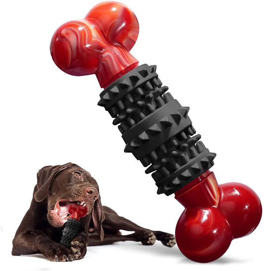 Indestructible Dog Bone Toy for Aggressive Chewers - Interactive Chew Toy for Large & Medium Dogs by Dinosam