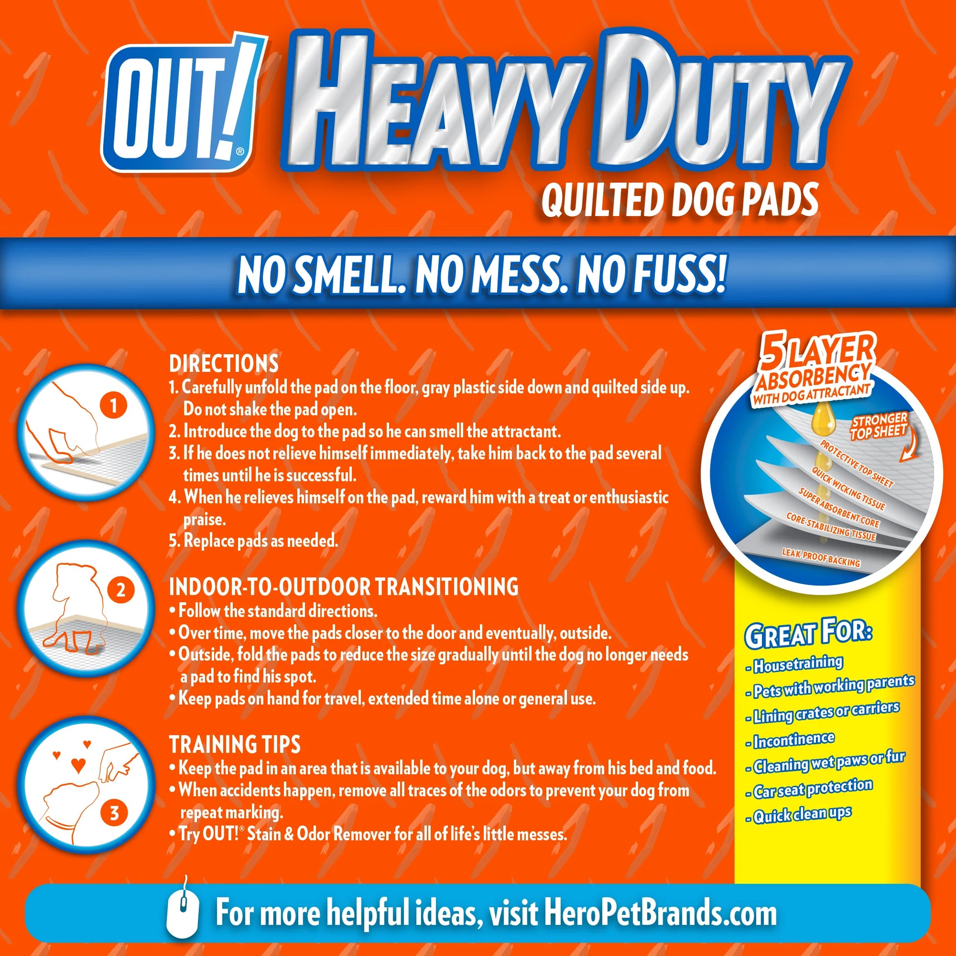 Heavy Duty XXL Dog Pads, Absorbent Pet Training and Puppy Pads, 26 X 30 In, - 30 Pads