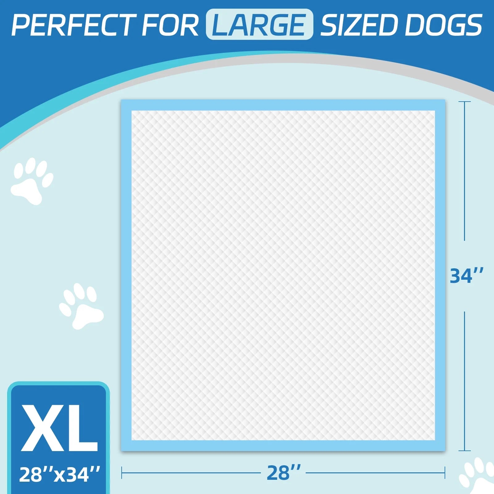 Puppy Pads Extra Large 28''X34'', XL Dog Pee Pads, 30Ct, Super Absorbent, Leak-Proof, 6 Layers Protection