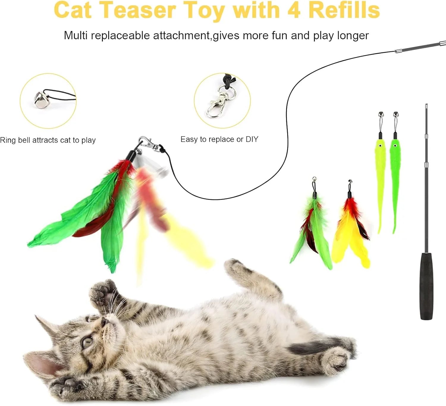Ultimate 34-Piece Cat Toys Set: Interactive Tunnels, Wands, and Catnip Teasers for Endless Fun!